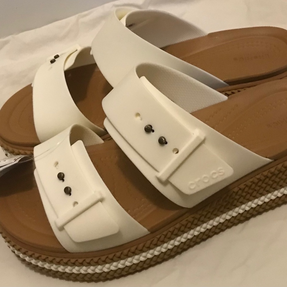 Crocs Brooklyn Woven Low Wedge Sandal